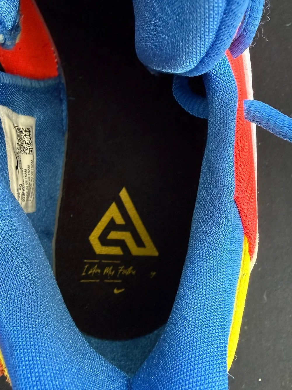 Nike Kids Sneakers - Red, Blue, Black & Yellow Accents